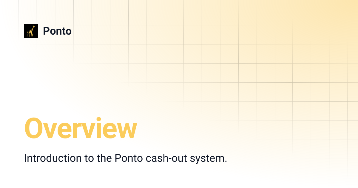 Overview | Ponto